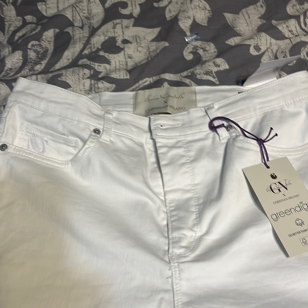 Chrissie White Crop Flare Jeans